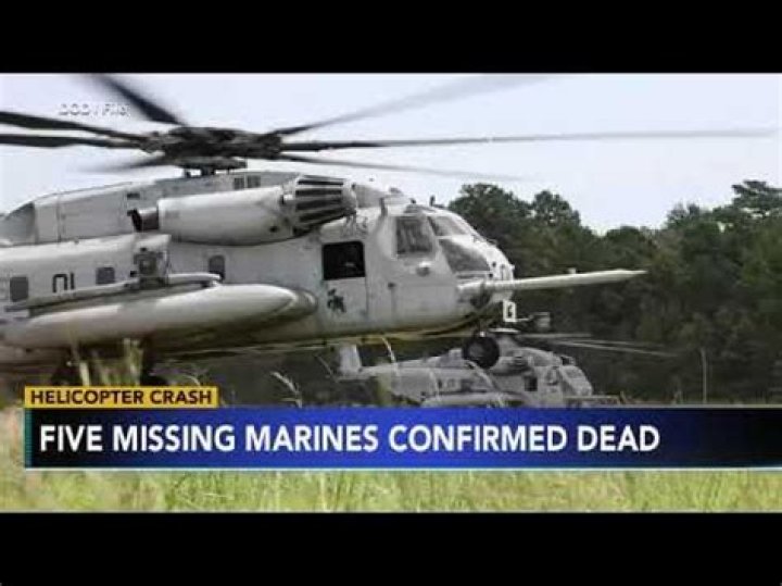 5 missing Marines confirmed dead following helicopter crash
