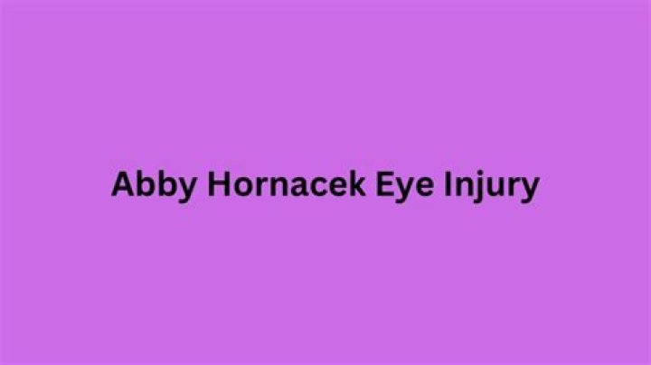 Abby Hornacek Eye Injury, What Happened To Abby Hornacek?