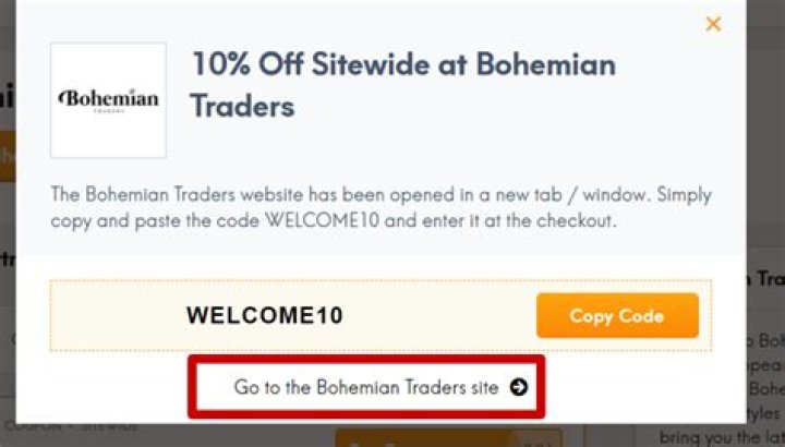 Bohemian Traders active coupon codes for December 2023
