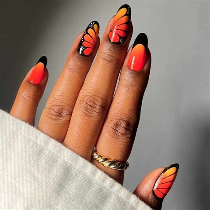 Bring In Some Warmth With The Butterfly Manicure