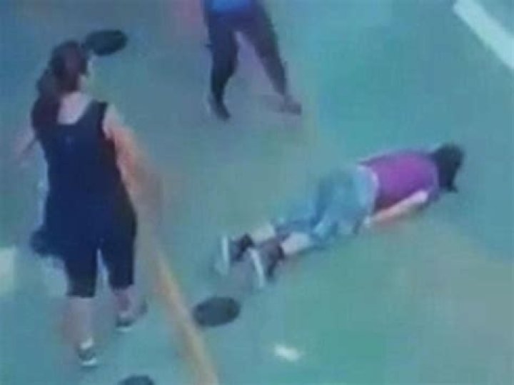 CCTV footage captures moment woman drops dead at gym while working out