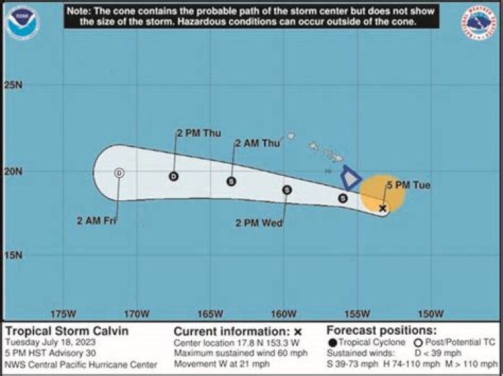 Dangerous waves and high winds in forecast as Tropical Storm Calvin passes by islands | News, Sports, Jobs