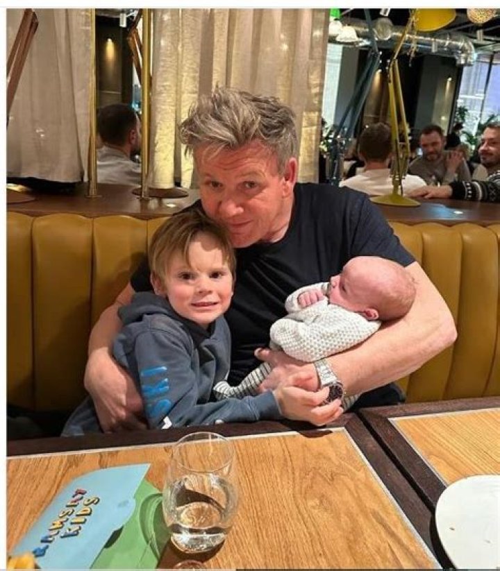Gordon Ramsay melts hearts in precious new snap with mini-me son Oscar and rarely seen baby Jesse
