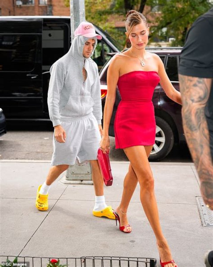 Hailey Bieber just wore an iconic pink dress and platform shoes combo