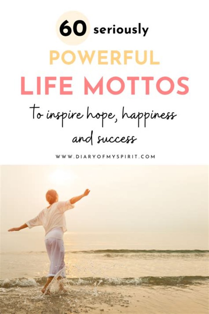 He patterns his life after mottoes found in scriptures