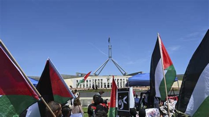 Israel Hamas war: Pro-Palestine demonstration erupts at Parliament House