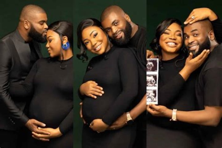 "Joy and gratitude overwhelm us" Mercy Chinwo grateful as she welcomes her first child, shares stunning maternity photos