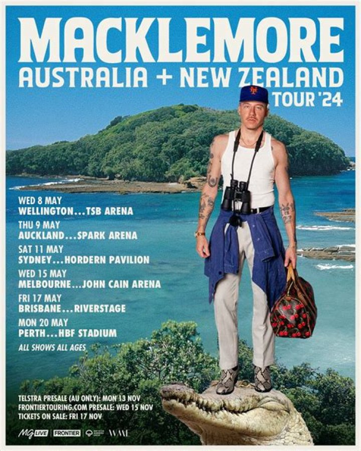 Macklemore announces two NZ concerts