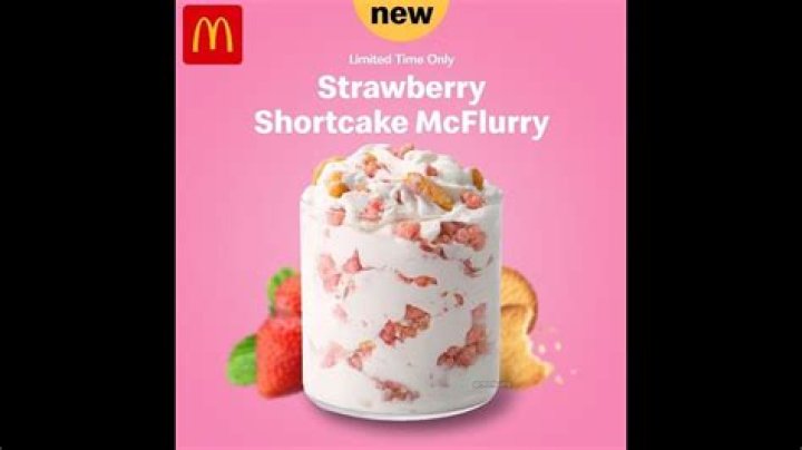 New Strawberry Shortcake McFlurry flavor at McDonald's for spring