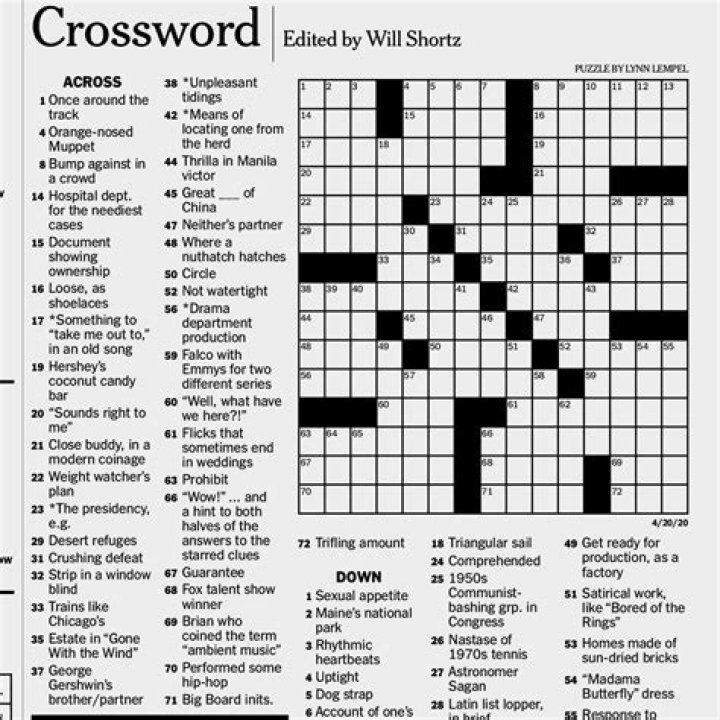 The T of TV Crossword Clue NYT