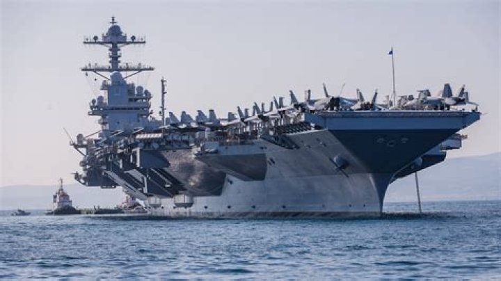 The USS Gerald R. Ford aircraft carrier returns home after deployment defending Israel