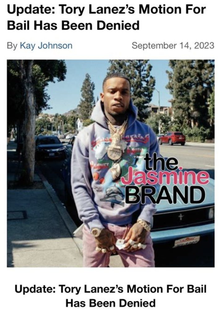 Tory Lanez's bail increased for violating Megan Thee Stallion’s restraining order 