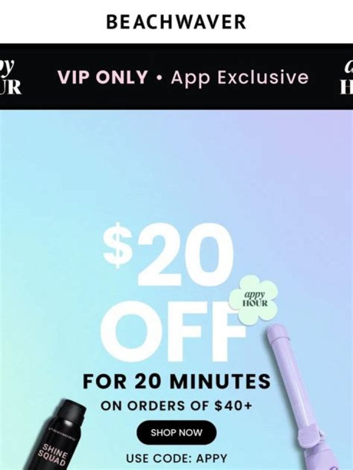 Verified 20% Off | The Beachwaver Co active coupon codes for December 2023