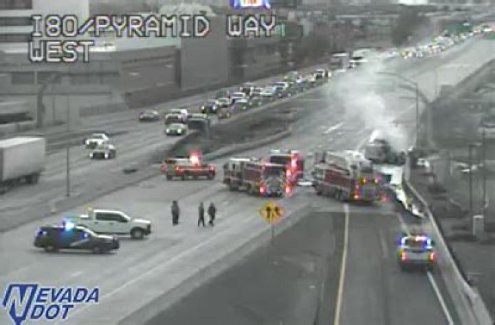 Westbound I-80 near Pyramid Way Reopens After a 5 Hour Closure Due to a Tanker Fire | News
